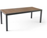 Table extensible en aluminium et polywood marron - Marron 3663095020871 104133