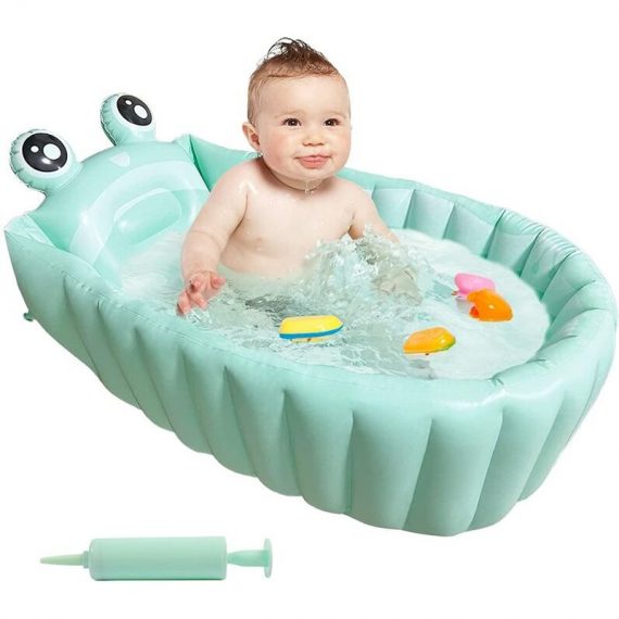 Baicccf - Piscine enfant Baignoire gonflable verte pour bébé Mini piscine de voyage pliable portable aide les nourrissons à la baignoire pour 9317469757118 ZST202207-ZST0157