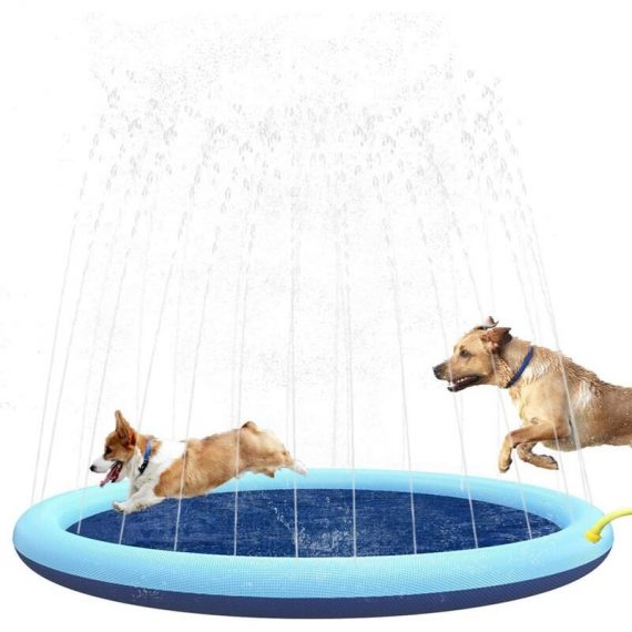 Baicccf - Piscine gonflable Tapis d'arrosage anti-éclaboussures de 170 cm pour chiens et enfants, piscines de bain durables épaissies antidérapantes 9317469756302 ZST202207-ZST0076