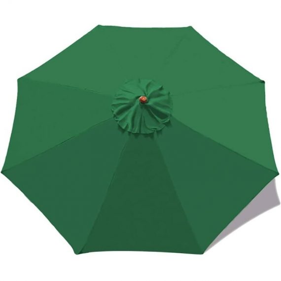 Housse de rechange pour parasol - 8 baleines - Diamètre 2.7m - Imperméable - Protection UV - Tissu de rechange - Vert 9440514590467 RBD012902