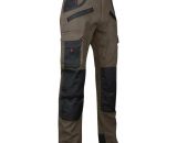 Pantalon de travail bicolore avec poches genouillères tourbe LMA Taupe / Noir 38 - Taupe / Noir 3473832050623 63197