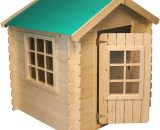 Timbela - M570Z-1 Maison en bois pour enfants -Toit vert- Maison de jeux pour l'extérieur 111x113xH121cm/0.9 m2 - maison jardin enfant exterieur bois 653078925500 M570Z-1