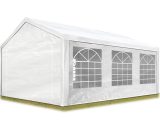 Tente de réception 3x6 m pavillon blanc bâche pe épaisse d'env.180g/m² imperméable tente de jardin - blanc 4260546587908 90101