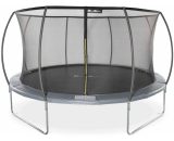 Trampoline rond Ø 430cm gris avec filet de protection intérieur - Venus Inner – Nouveau modèle - trampoline de jardin 4,30m 430 cm |Design | Qualité 3760287183700 TR430INNERGY