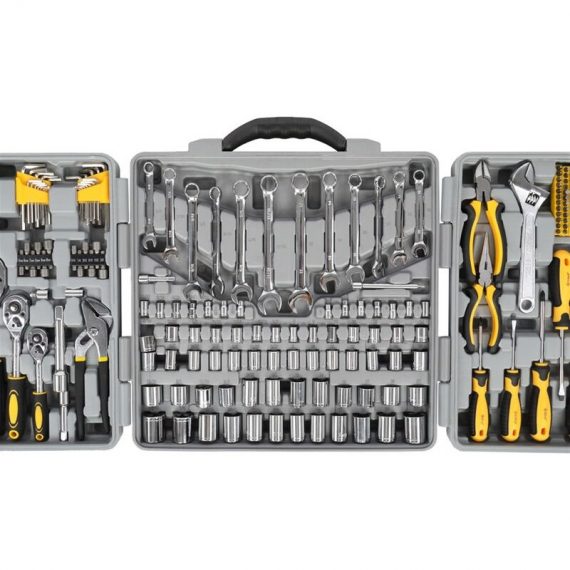 Kit d'outils mécaniques 205 pièces Kit de démarrage parfait pour les réparations à domicile Kit de réparation de véhicule de base 4502190784037 XS_D34195042_LJZ220725
