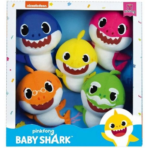 Baby Shark Coffret famille 5 peluches - +/- 15 cm - Jemini 3298060240734 JEM3298060240734