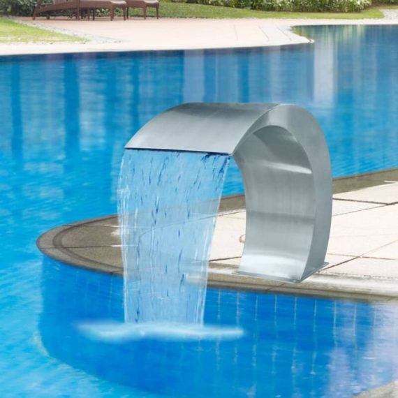 Fontaine cascade de piscine Acier inoxydable 45 x 30 x 60 cm  TD41600