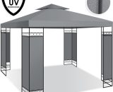 ® - Pavillon 3 x 3 m imperméable protection UV 50+ structure en métal Tente de réception tente de jardin de luxe pavillon de jardin 9 m² chapiteau, 4260635554170 20498