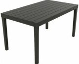 mesa rectangular para exterior. color: negro 72x138x78cm ipae progarden 8009271017900 E75313