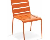 Palavas - Chaise de jardin en métal orange - Orange 3663095020659 104078