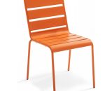Palavas - Chaise en métal orange - Orange 3663095041333 106475
