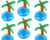 Lot de 6 Autre accessoire pour piscine porte-boissons gonflables en forme de palmier, porte-boissons flottants pour piscine Porte-boissons pour fête 9317469757019 ZST202207-ZST0147