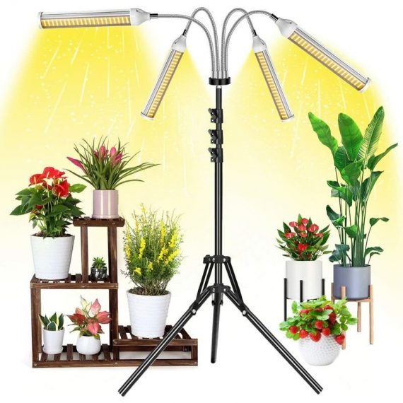 Lampe led Horticole avec Trépied, 420 led 4 têtes Lampe pour Plantes Interieur, Spectre Complet Lampe de Croissance pour Semis/Floraison, avec 9434273900377 VERsXX-000249