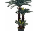 Plante artificielle avec pot Palmier Cycas Vert 125 cm - Vert - Vidaxl 8719883553467 280186