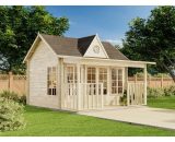 Abri de jardin Clockhouse-Oxford 44 iso naturel , mm Épaisseur paroi 440 x 470 cm - sans traitement de couleur 4251554432694 S1.1.00096.0