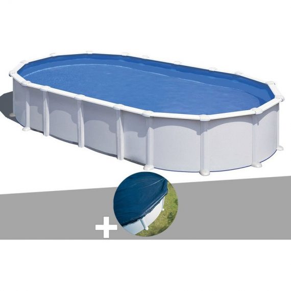 GRÉ - Kit piscine acier blanc Atlantis ovale 7,44 x 3,99 x 1,32 m + Bâche hiver - Blanc 7061251448457 KITPROV738-CIPROV731