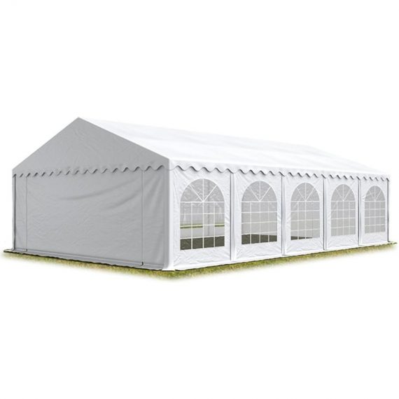 Tente Barnum de Réception 6x10 m ignifugee premium Bâches amovibles pvc env. 500g/m² blanc Cadre de Sol Jardin - blanc 4260409146143 7304