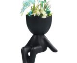 Minkurow - Vase Exterieur Pot De Fleur en Résine Humanoïde Fleur Séché Décoration De Jardin Vase Vintage Visage Sculpture Cache-Pot Bureau Décor à La 9771353143782 MIN0690