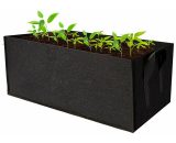 Rectangle Garden Grow Bags Planter Box Planter des lits Cultiver des pots avec poignées Sacs de jardinière en feutre respirant pour carottes Oignons 4502190761786 HM5021B-L