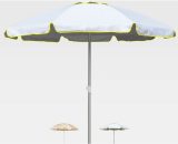 Parasol Sea Windproof 220cm en coton Bagnino Light | Blanc 7630377936393 BG220NATBI
