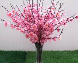 10 bouquets de fleurs artificielles roses de fleurs de pêcher décoration de bouquet de prune de cerisier 53cm 6443200780695 LBTN412051