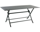 Essenciel Green - Table en aluminium rectangulaire pliante coloris gris foncé - Gris foncé 3568353523180 TABLPL098