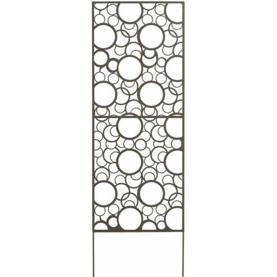 Panneau métal avec motifs décoratifs/Ronds - 0,60 x 1,50 m - Brun vieilli 8413246204040 NOR-2012056