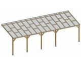 Toit Couv'Terrasse® en bois 3x8,6 m - Avec toit polycarbonate 3700265704794 3700265704794