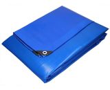 Bâche de couverture étanche protection en PE avec oeillets 8x12m 260 g/m² bleu 4064649010871 390001708