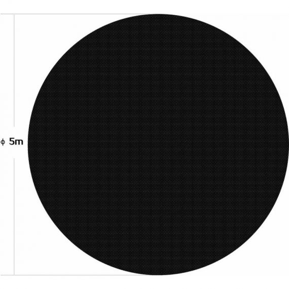 Bâche à bulles ronde 5 m couverture de piscine solaire chauffage de bassin noir - Noir 3000995399780 16_0000312
