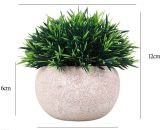 Plantes vertes simulées décoration de bureau à la maison de style nordique plantes vertes en pot (petites plantes en pot d'herbe à aiguille courte) 9082094808763 AMY-ZZY01346