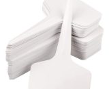 100 Pieces Blanc marqueurs en Plastique de Plantes Type t, balises durables de marqueurs de Jardin imperméables étiquettes de semis 2593752978270 Tionr-WY-1309