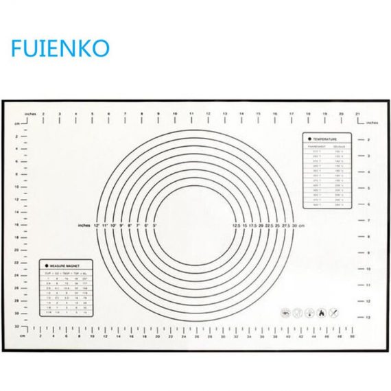 Tampon en silicone antiadhésif Noir 60x40cm - Fuienko 795390625369 213