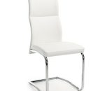 Chaise design en éco-cuir blanc THELMA 44x58x h104 cm 8051836010758 730011