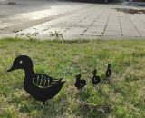 Lot de 4 canards en fer mignons pour pelouse - Décoration de jardin - Style rétro européen - Décoration de fête noir 9343999689827 C21037072-1