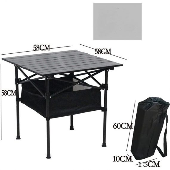 Table pliante table de camping table de jardin filet rangement + sac alu. 9343999769635 C24079591-1