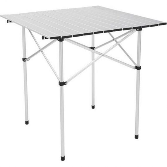 Table de Camping Pliante Compacte Table à Mange de Jardin Portable BBQ 70x70cm Argenté 9471665646253 XDSY00051