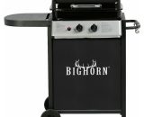 Bighorn - Barbecue gaz , 2 Brûleurs en acier, bbq sur Chariot, Puissance 5.86 kW,Large bbq ,1 Tablettes Latérales 6928657414879 Shinerich10