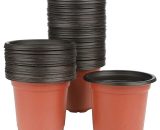 Almi - 100 pièces de 10 cm (diamètre) Pots de Fleurs en Plastique Souple, Pots de graines, Pots de pépinière, Pots de Fleurs et de Plantes 5999673510297 AL66-79791_1