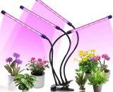Lampe de jardinage à LED pour fleurs avec clip réglable à 360° Minuterie de cycle 3/6/12H 3 modes 10 luminosité 7392521955581 QE-0371