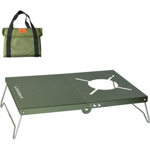 Table Pliable Exterieure En Alliage D'Aluminium, Table De Camping Portable, Adaptee A La Plage De Pique-Nique Exterieure Et Interieure, Verte 772672177266 Y22211GR