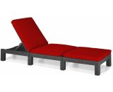 Gardenista - Coussin de remplacement Keter Allibert Daytona, coussin de chaise longue pour mobilier de jardin, rouge 5056086065285 NL GP G27 Daytona B398 Red
