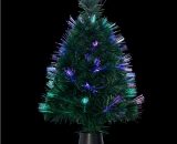 Feeric Christmas - Arbre de Noël lumineux Sapin artificiel vert en fibre optique multicolore h 45 cm - Budapest 3560238372425 878337_19188_33095