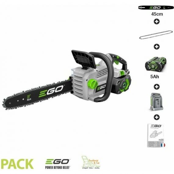 Ego Power+ - Pack tronconneuse sans fil avec batterie et chargeur guide Oregon 45 cm CS1800E - Gris 3760316480312 CS1800E-PACK