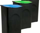 Lot de 3 Poubelles de recyclage Couvercle 3 couleurs 50 Litres 4250525350791 992458