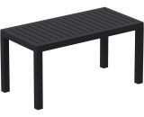 Table de jardin en plastique noir résistante aux intempéries - noir 3000038373234 MDJ10198