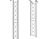 Arche tube ROND20 pont anneaux anthracite - 148x40x207 cm - Acier époxy 3289920034037 LOU-3403