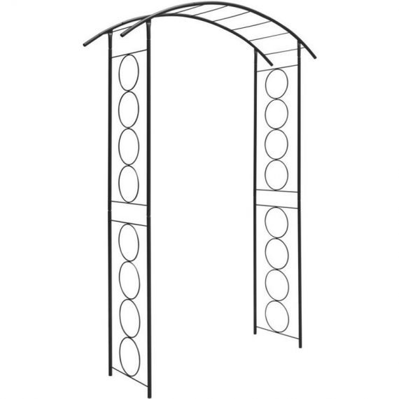 Arche tube ROND20 pont anneaux anthracite - 148x40x207 cm - Acier époxy 3289920034037 LOU-3403