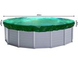 Couverture de piscine d'hiver ronde 180g / m² pour piscine de taille 420 - 460 cm Dimension bâche ø 520 cm Vert 4061869842046 84204F