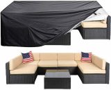 Housse de terrasse Super grande table d'extérieur chaises housse de canapé étanche à la poussière Protection UV/vent 124 'x 63' x 29 ' 3663851675307 FLE-0139